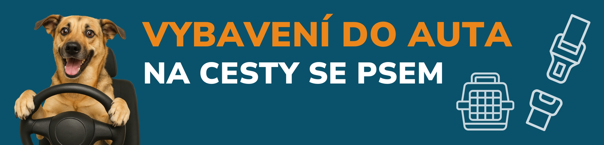 vybaveni do auta na cesty se psem